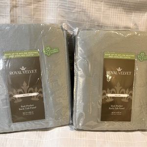 2 NIP Royal Velvet Encore rod-pocket, back-tab panels